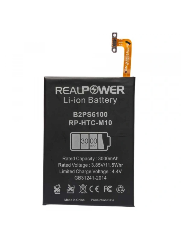 RealPower Htc Uyumlu One M10 Batarya 3000mAh Li-Polymer Uzun Ömürlü Pil