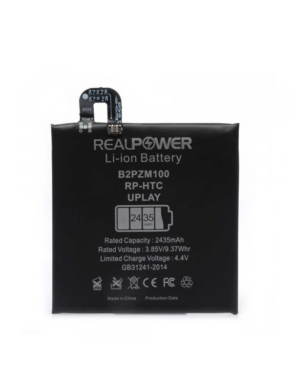 RealPower Htc Uyumlu U Play Batarya 2435mAh Li-Polymer Uzun Ömürlü Pil