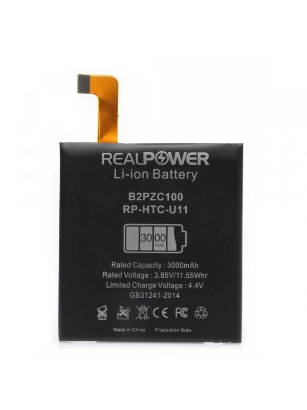 RealPower Htc Uyumlu U11 Batarya 3000mAh Li-Polymer Uzun Ömürlü Pil