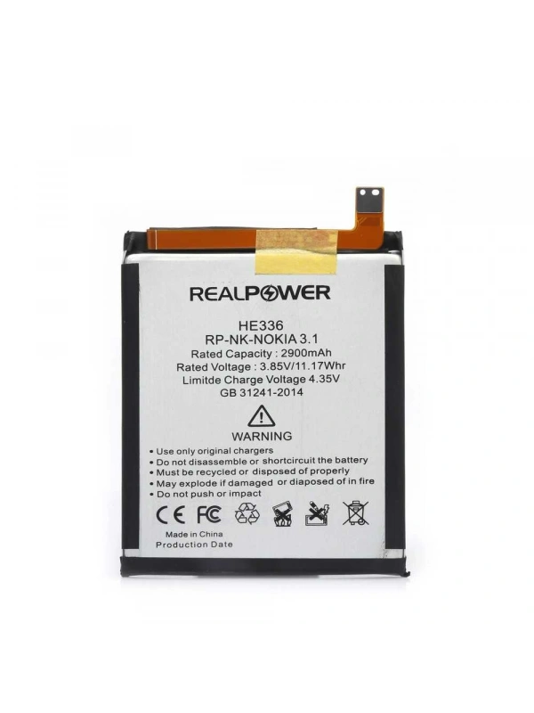 RealPower Nokia Uyumlu 3.1 Batarya 3000mAh Li-Polymer Uzun Ömürlü Pil
