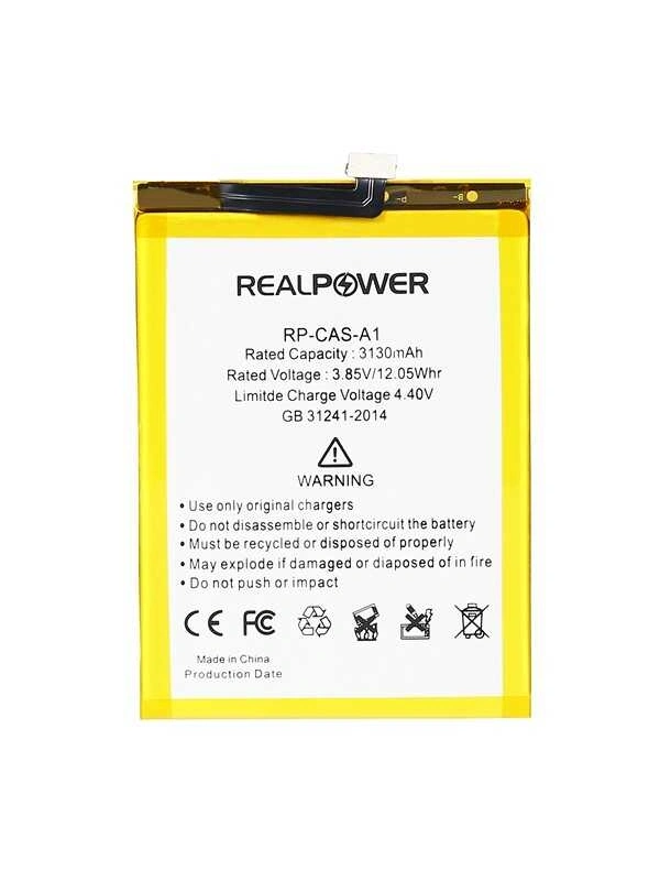 RealPower Casper Uyumlu Via A1 Batarya 3130mAh Li-Polymer Uzun Ömürlü Pil