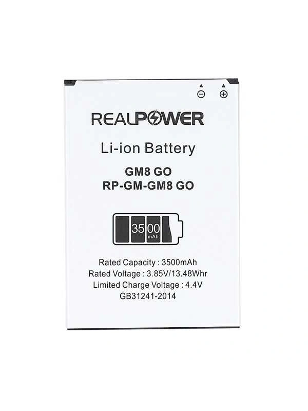 RealPower General Mobile Uyumlu Discovery GM8 Go Batarya 3500mAh Li-Polymer Uzun Ömürlü Pil