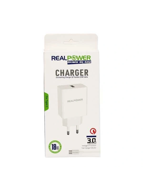 Realpower Xiaomi 18 W Güç Adaptörü Şarj Cihazı Ve Kablo Seti OLD