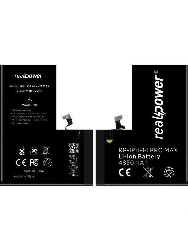 RealPower Apple Uyumlu iPhone 14 Pro Max Batarya 4850mAh Yüksek Kapasiteli Güçlendirilmiş Pil
