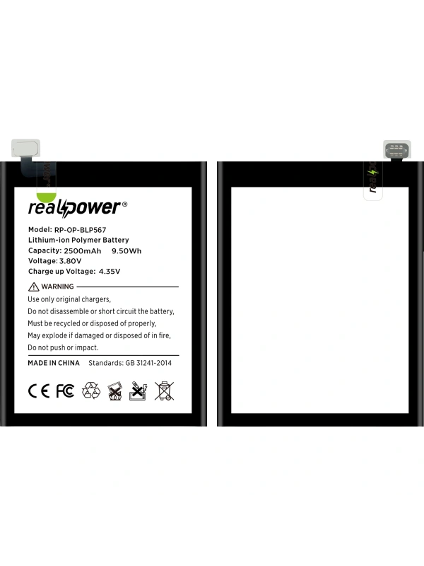 RealPower Oppo Uyumlu R1 Batarya 2610mAh Li-Polymer Uzun Ömürlü Pil