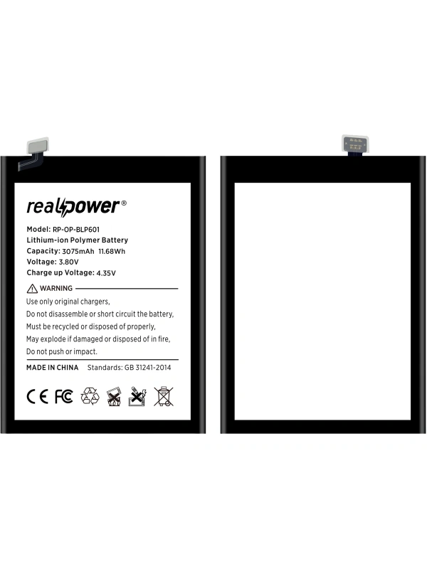 RealPower Oppo Uyumlu A53 Batarya 3180mAh Li-Polymer Uzun Ömürlü Pil