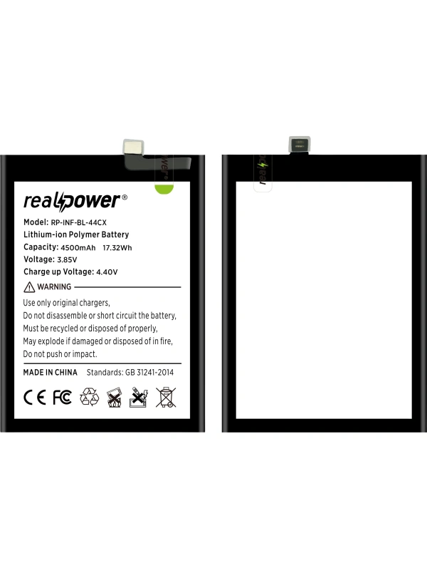 RealPower Infinix Uyumlu Zero 8 Batarya Li-Polymer Uzun Ömürlü Pil