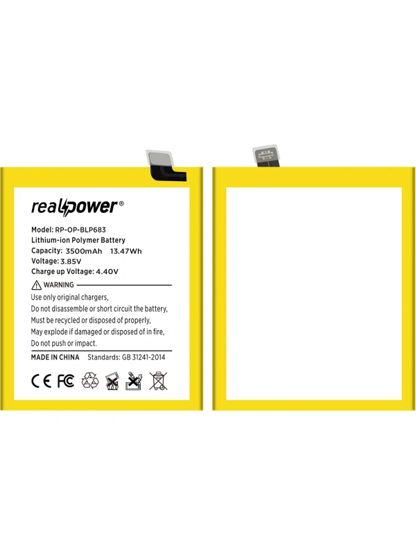 RealPower Oppo Uyumlu F9 Pro Batarya 3615mAh Li-Polymer Uzun Ömürlü Pil