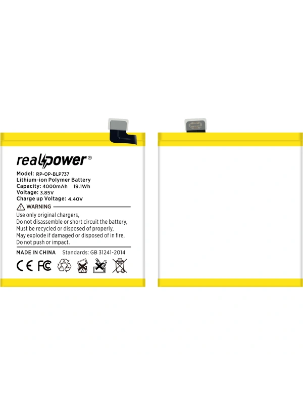 RealPower Oppo Uyumlu Reno 2Z Batarya 4100mAh Li-Polymer Uzun Ömürlü Pil
