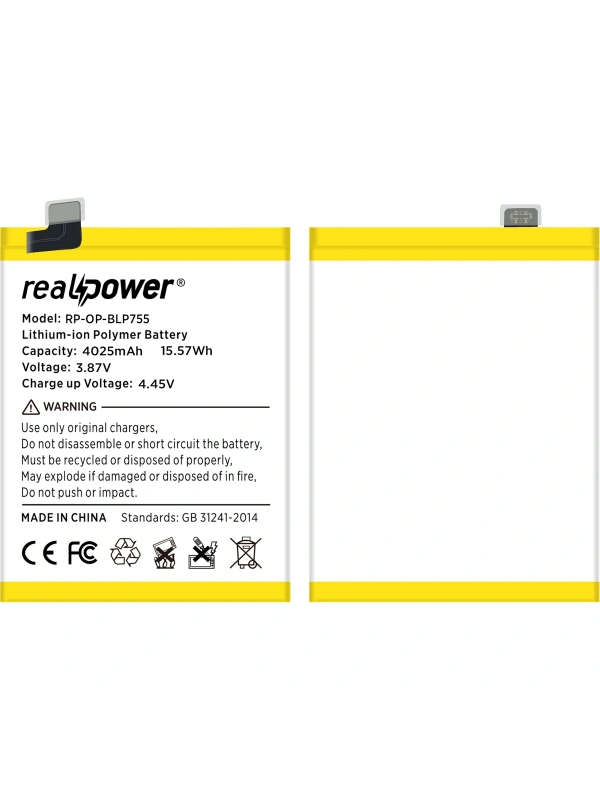 RealPower Oppo Uyumlu Reno 3 Pro Batarya 4135mAh Li-Polymer Uzun Ömürlü Pil