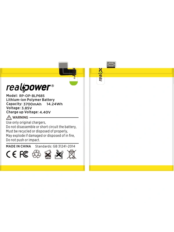 RealPower OnePlus Uyumlu 6T Batarya 3610mAh Li-Polymer Uzun Ömürlü Pil