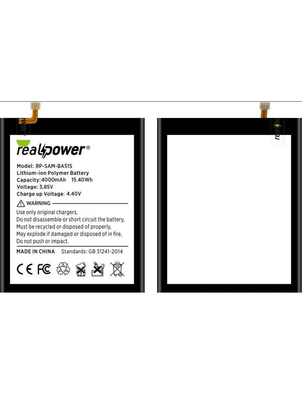RealPower Samsung Uyumlu Galaxy A51 A515 Batarya 4050mAh Li-Polymer Uzun Ömürlü Pil