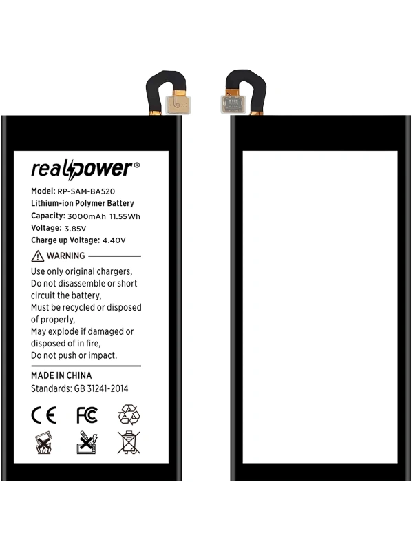 RealPower Samsung Uyumlu Galaxy A5 2017 A520 Batarya 3200mAh Li-Polymer Uzun Ömürlü Pil