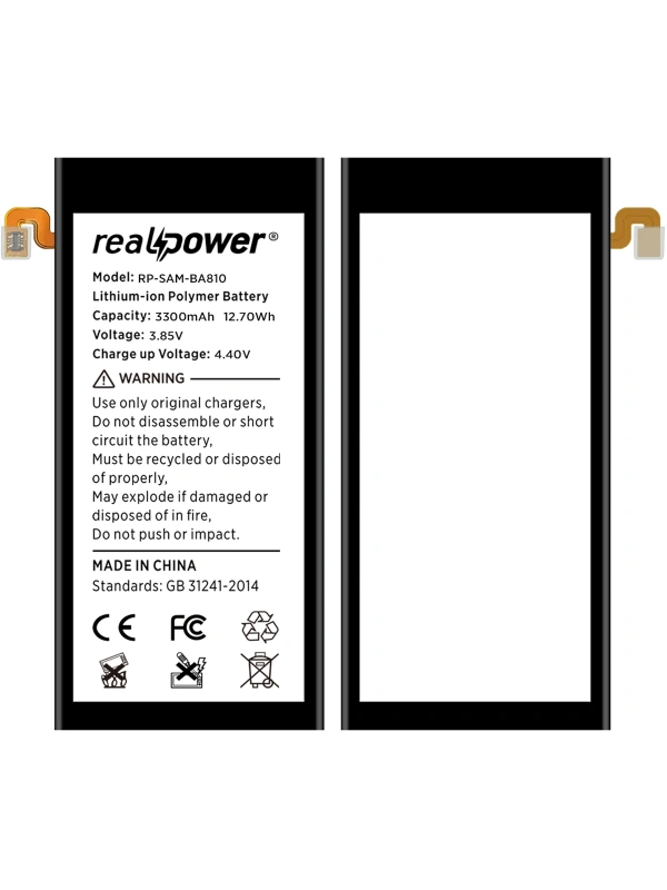 RealPower Samsung Uyumlu Galaxy A8 2016 A810 Batarya 3600mAh Li-Polymer Uzun Ömürlü Pil
