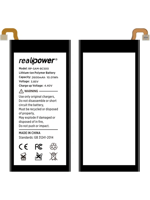 RealPower Samsung Uyumlu Galaxy C5 Pro C5010 Batarya 2600mAh Li-Polymer Uzun Ömürlü Pil