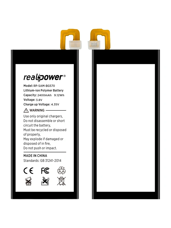 RealPower Samsung Uyumlu Galaxy J5 Prime G570 Batarya 2600mAh Li-Polymer Uzun Ömürlü Pil