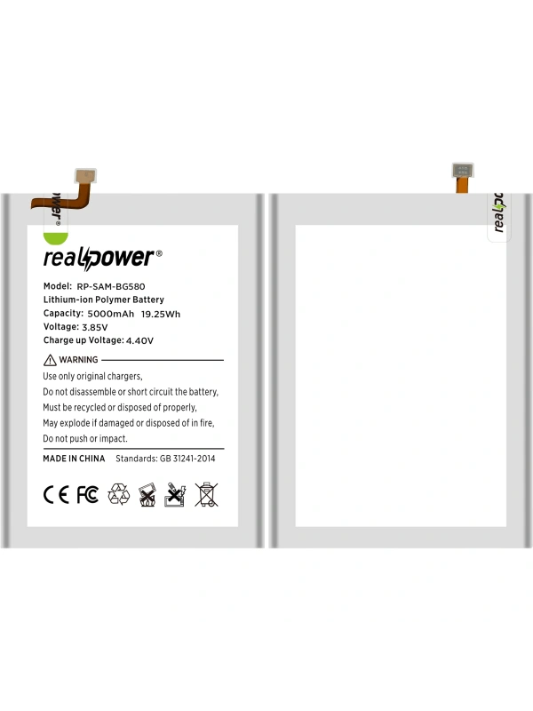 RealPower Samsung Uyumlu Galaxy M30 M305 Batarya 5100mAh Li-Polymer Uzun Ömürlü Pil