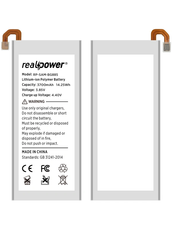 RealPower Samsung Uyumlu Galaxy G885 A8 Star Batarya 3700mAh Li-Polymer Uzun Ömürlü Pil