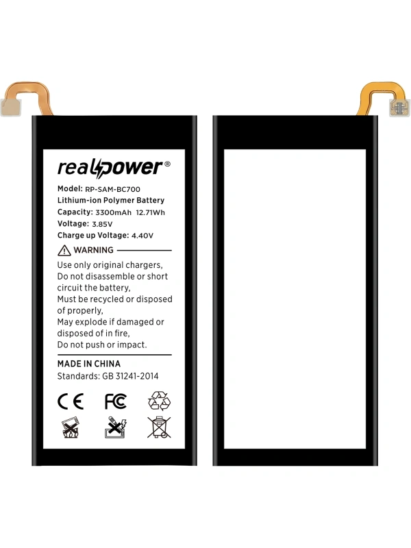 RealPower Samsung Uyumlu Galaxy C7 C7000 Batarya 3500mAh Li-Polymer Uzun Ömürlü Pil