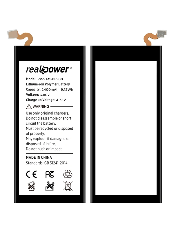 RealPower Samsung Uyumlu Galaxy E5 E500 Batarya 2400mAh Li-Polymer Uzun Ömürlü Pil