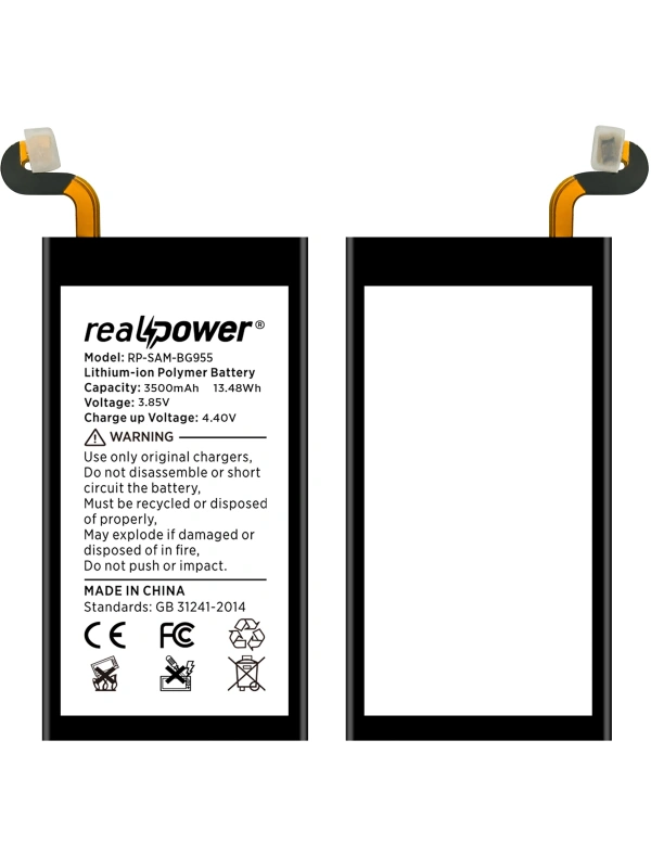 RealPower Samsung Uyumlu Galaxy S8 Plus G955 Batarya 3800mAh Li-Polymer Uzun Ömürlü Pil