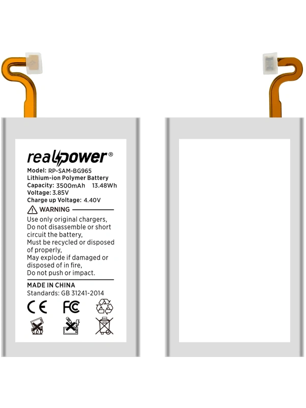 RealPower Samsung Uyumlu Galaxy S9 Plus G965 Batarya 3800mAh Li-Polymer Uzun Ömürlü Pil