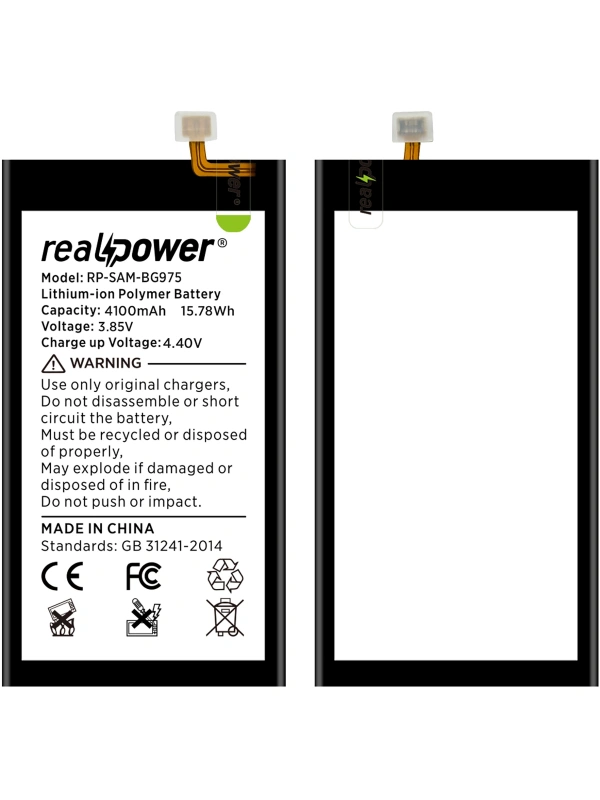 RealPower Samsung Uyumlu Galaxy S10 Plus G975 Batarya 4000mAh Li-Polymer Uzun Ömürlü Pil