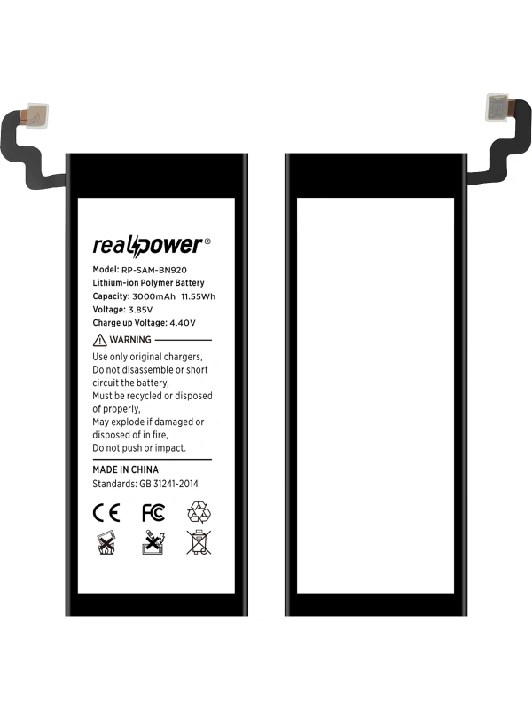 RealPower Samsung Uyumlu Galaxy Note 5 N920 Batarya 3200mAh Li-Polymer Uzun Ömürlü Pil
