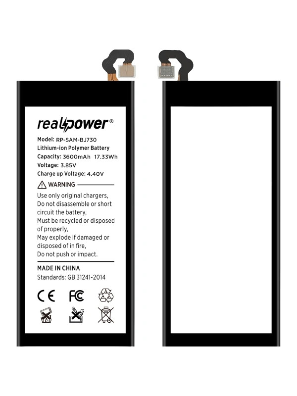 RealPower Samsung Uyumlu Galaxy J7 Pro 2017 J730 Batarya 3900mAh Li-Polymer Uzun Ömürlü Pil