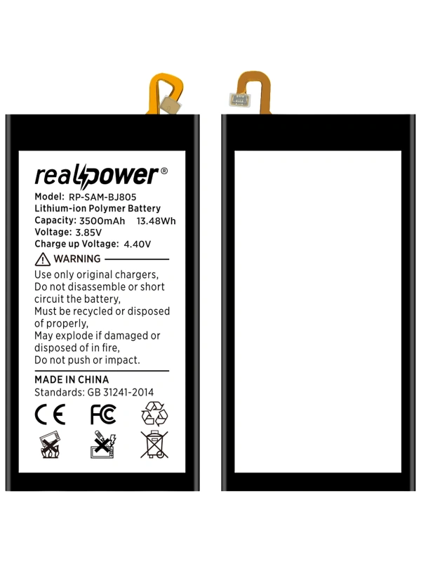 RealPower Samsung Uyumlu Galaxy A6 Plus A605 Batarya 3500mAh Li-Polymer Uzun Ömürlü Pil