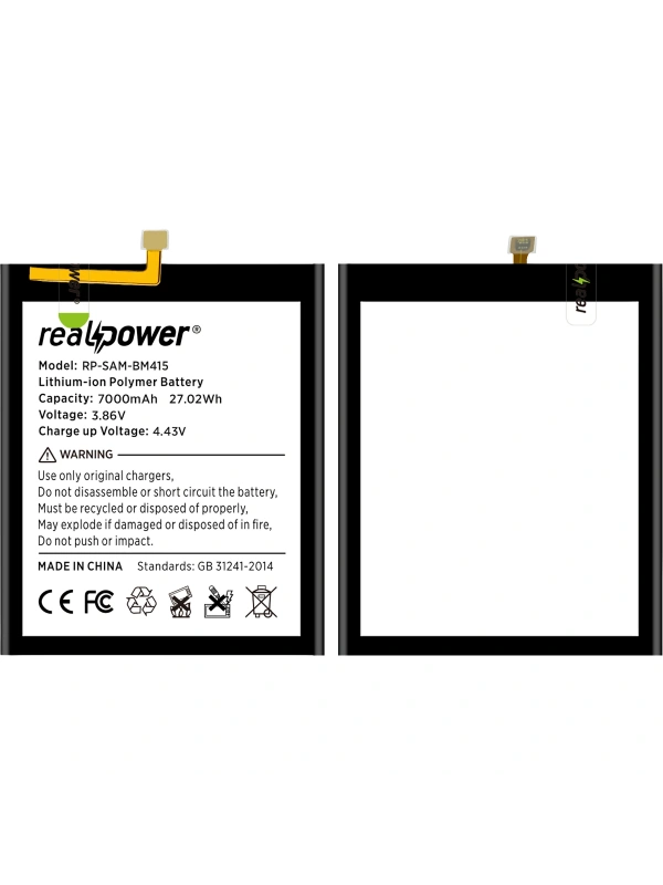 RealPower Samsung Uyumlu Galaxy M51 M515 Batarya 7000mAh Li-Polymer Uzun Ömürlü Pil