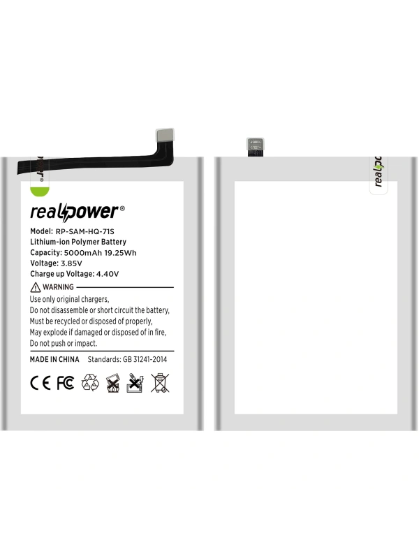 RealPower Samsung Uyumlu Galaxy M11 M115 Batarya 5000mAh Li-Polymer Uzun Ömürlü Pil