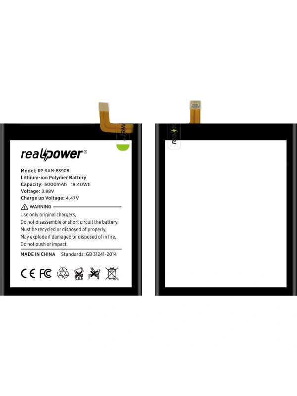 RealPower Samsung Uyumlu Galaxy S22 Ultra S908 Batarya Li-Polymer Uzun Ömürlü Pil