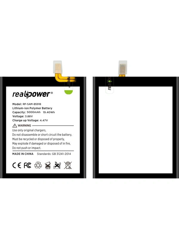 RealPower Samsung Uyumlu Galaxy S23 Ultra S918 Batarya Li-Polymer Uzun Ömürlü Pil