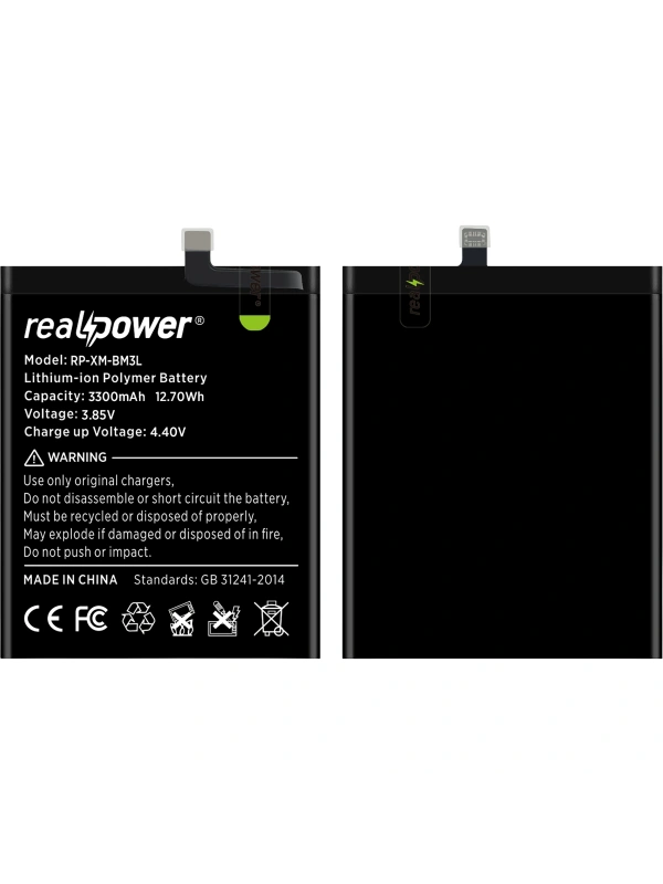 RealPower Xiaomi Uyumlu Mi 9 Batarya 3500mAh Li-Polymer Uzun Ömürlü Pil
