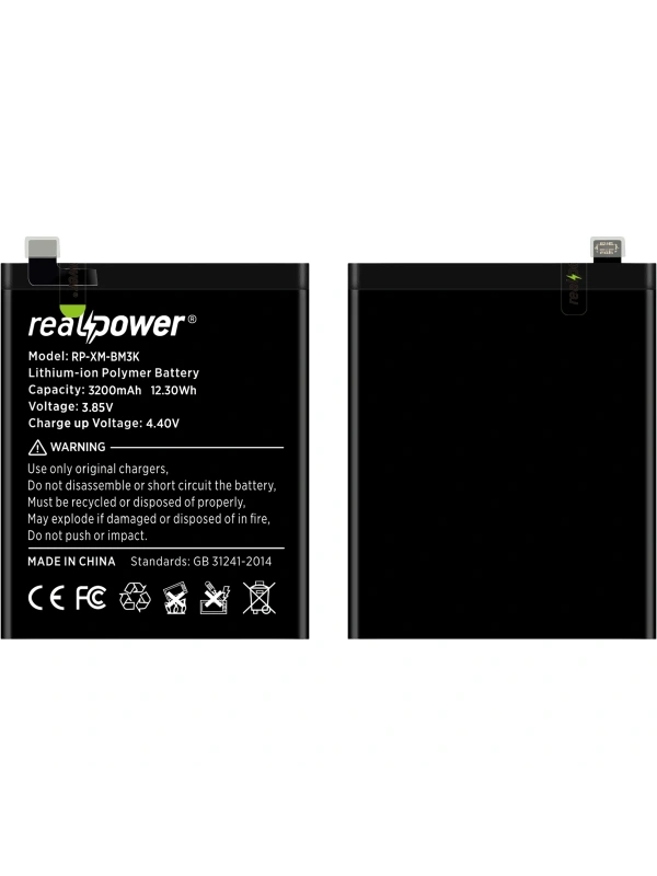 RealPower Xiaomi Uyumlu Redmi Note 7 Pro Batarya 3400mAh Li-Polymer Uzun Ömürlü Pil