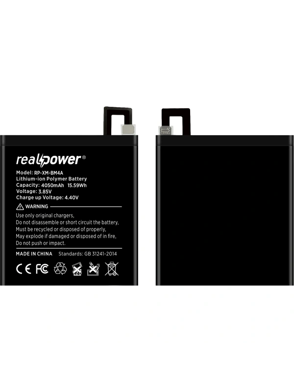RealPower Xiaomi Uyumlu Redmi Pro Batarya 4300mAh Li-Polymer Uzun Ömürlü Pil