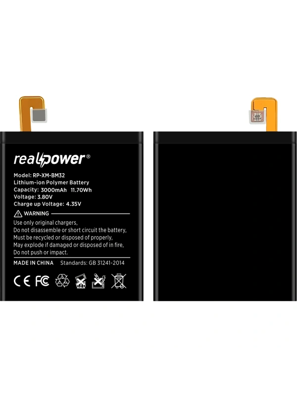 RealPower Xiaomi Uyumlu Mi 4 Batarya 3200mAh Li-Polymer Uzun Ömürlü Pil