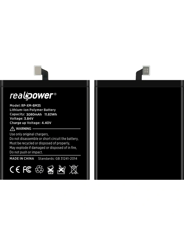 RealPower Xiaomi Uyumlu Mi 4c Batarya 3200mAh Li-Polymer Uzun Ömürlü Pil