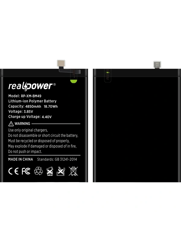 RealPower Xiaomi Uyumlu Mi Max Batarya 5060mAh Li-Polymer Uzun Ömürlü Pil