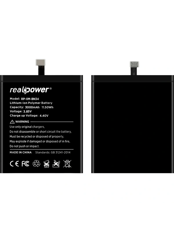 RealPower Xiaomi Uyumlu Redmi 5a Batarya 3110mAh Li-Polymer Uzun Ömürlü Pil