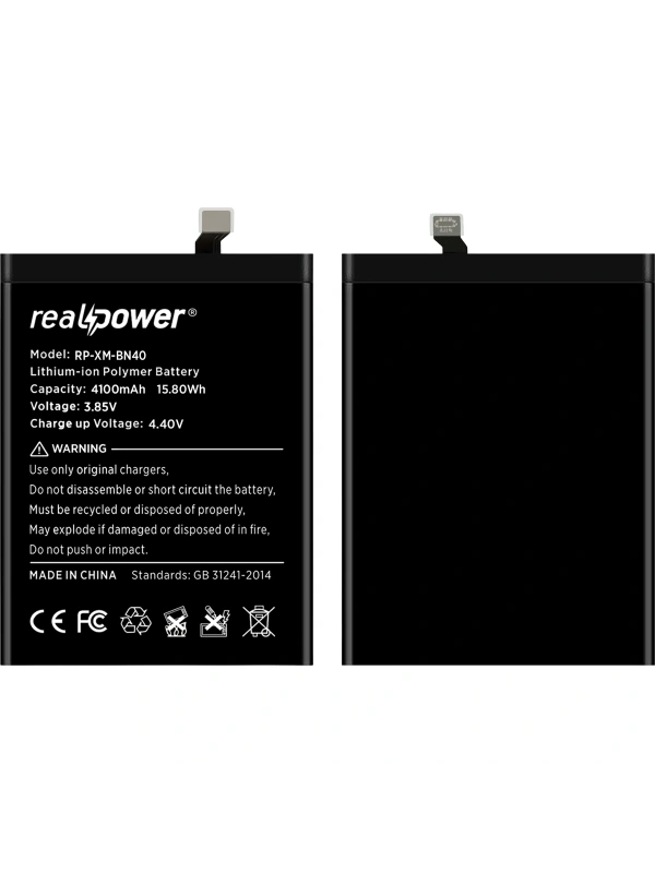 RealPower Xiaomi Uyumlu Redmi 4 Prime Batarya 4300mAh Li-Polymer Uzun Ömürlü Pil