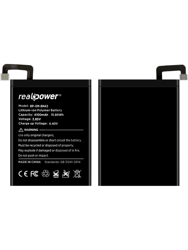 RealPower Xiaomi Uyumlu Redmi 4 Batarya 4300mAh Li-Polymer Uzun Ömürlü Pil