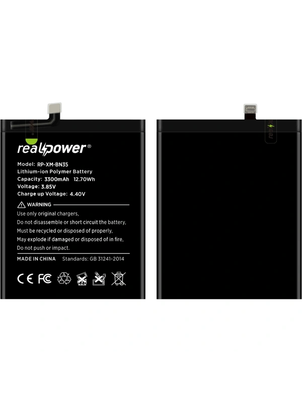 RealPower Xiaomi Uyumlu Redmi 5 Batarya 3500mAh Li-Polymer Uzun Ömürlü Pil