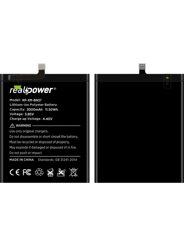 RealPower Xiaomi Uyumlu Redmi 6a Batarya 3100mAh Li-Polymer Uzun Ömürlü Pil