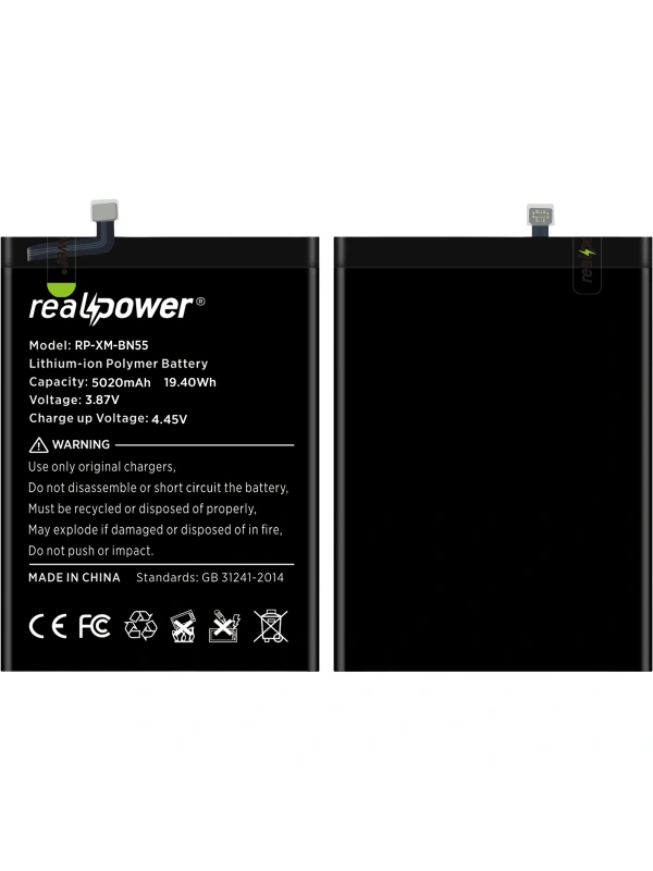 RealPower Xiaomi Uyumlu Redmi Note 9s Batarya Li-Polymer Uzun Ömürlü Pil