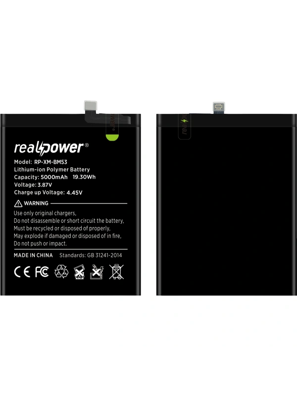 RealPower Xiaomi Uyumlu Mi 10t Batarya Li-Polymer Uzun Ömürlü Pil