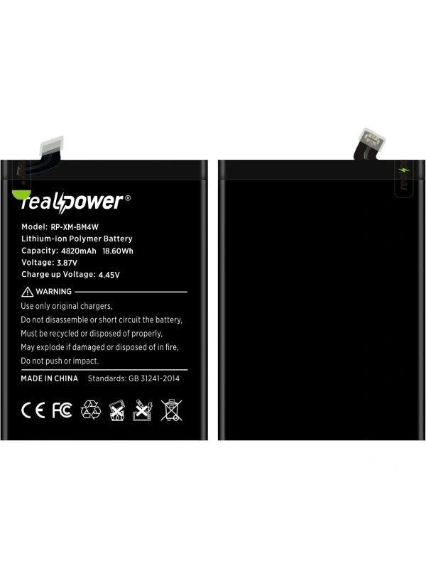 RealPower Xiaomi Uyumlu Mi 10t Lite 5g Batarya 4820mAh Li-Polymer Uzun Ömürlü Pil