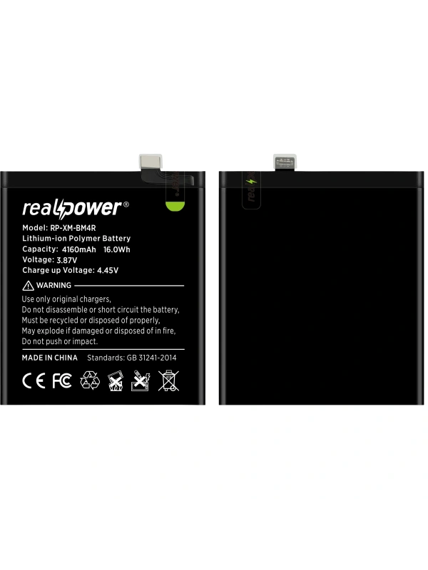 RealPower Xiaomi Uyumlu Mi 10 Lite Batarya 4160mAh Li-Polymer Uzun Ömürlü Pil