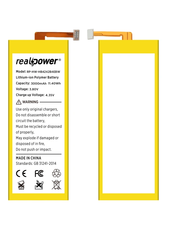 RealPower Huawei Honor Holly 3 Plus Batarya 3200mAh Li-Polymer Uzun Ömürlü Pil
